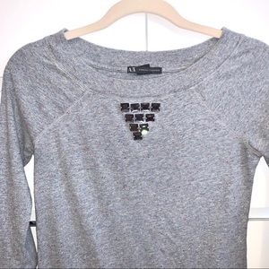 Armani Exchange gray sweater